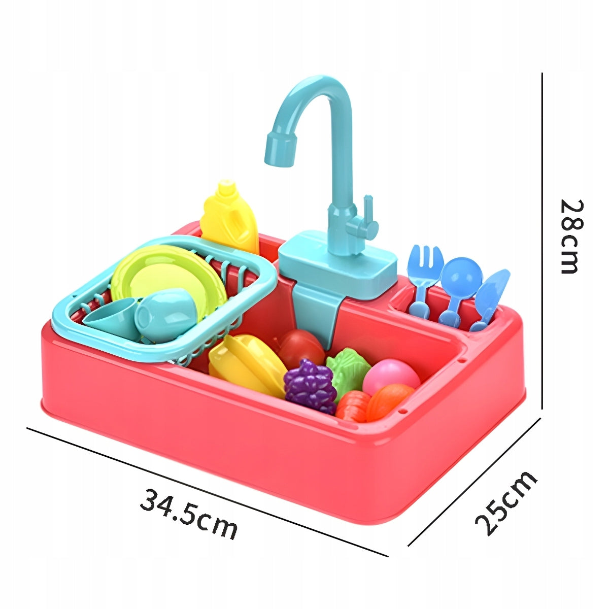 CHILDREN'S SINK FOR WASHING DISHES SINK TOY WATER RELEASE FUNCTION Manufacturer code ZLEW ZABAWKA KUCHNIA OWOCE WARZYWA