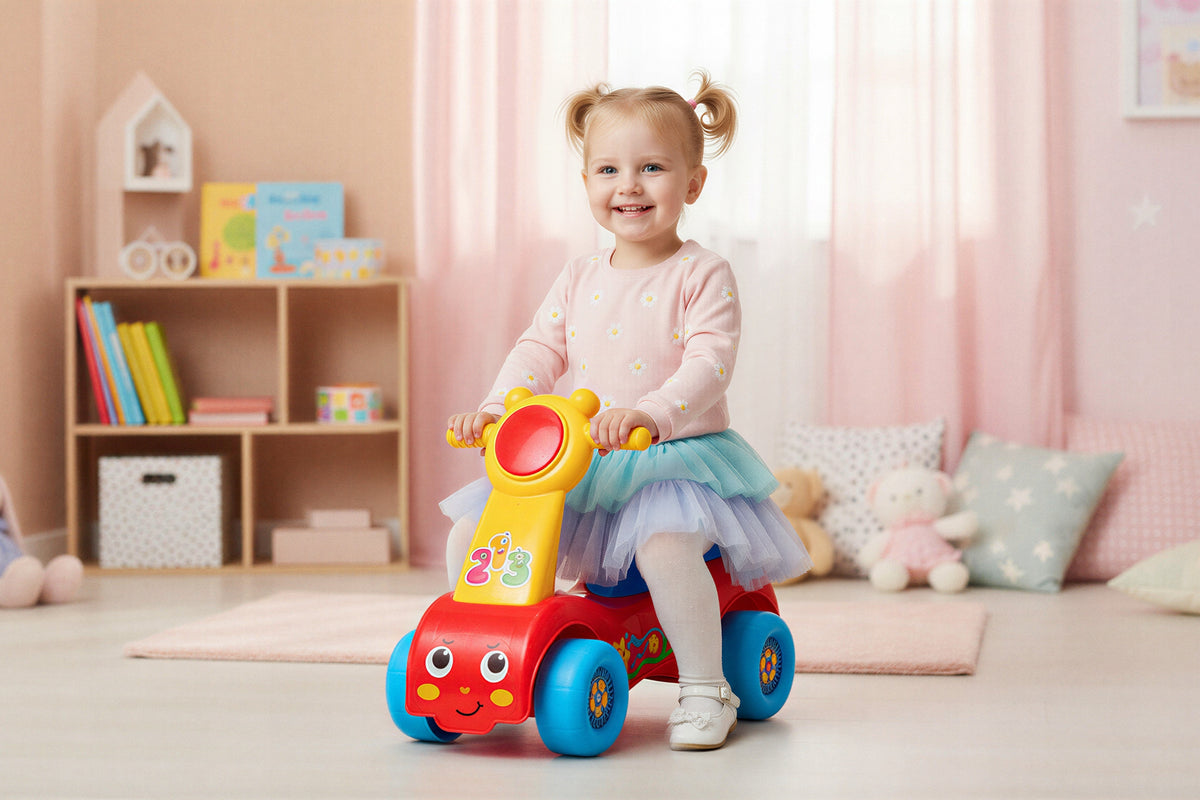 CHILDREN'S TOY INTERACTIVE WALKER BIKE Material plastic