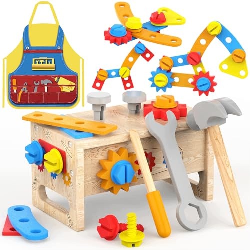 CHILDREN'S WORKBENCH WOODEN TOOL SET MONTESSORI 42 PCS. Brand no brand