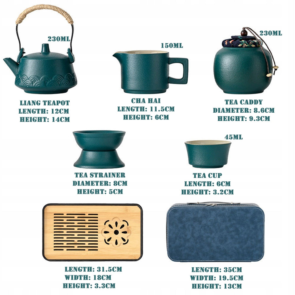 CHINESE TEA SET: KETTLE, CUPS, CERAMIC, JAPANESE STYLE Brand no brand