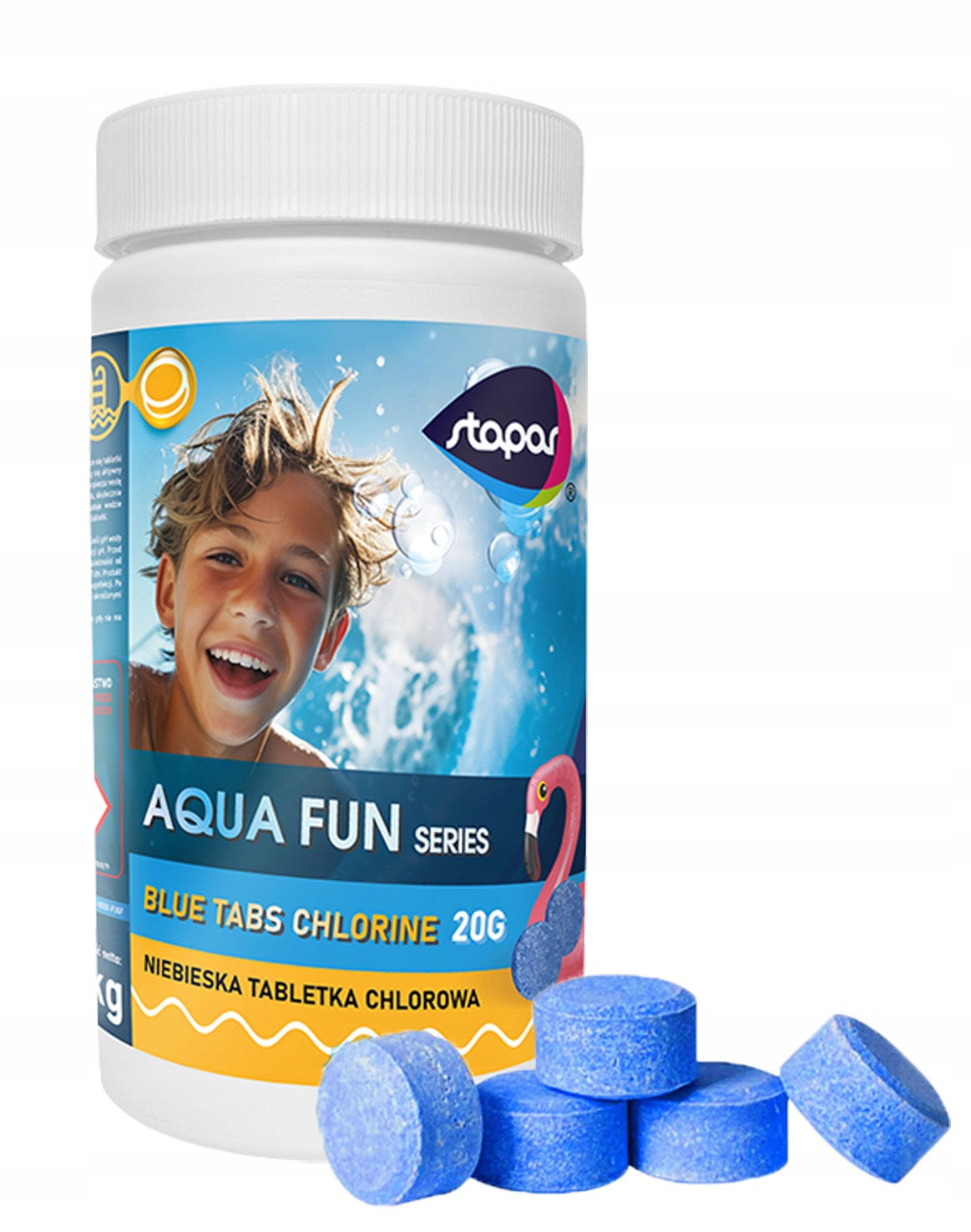 CHLOR BLUE Small Tablets Chemistry Pool Jacuzzi Blue Water STAPAR 20g 1kg Packaging status original