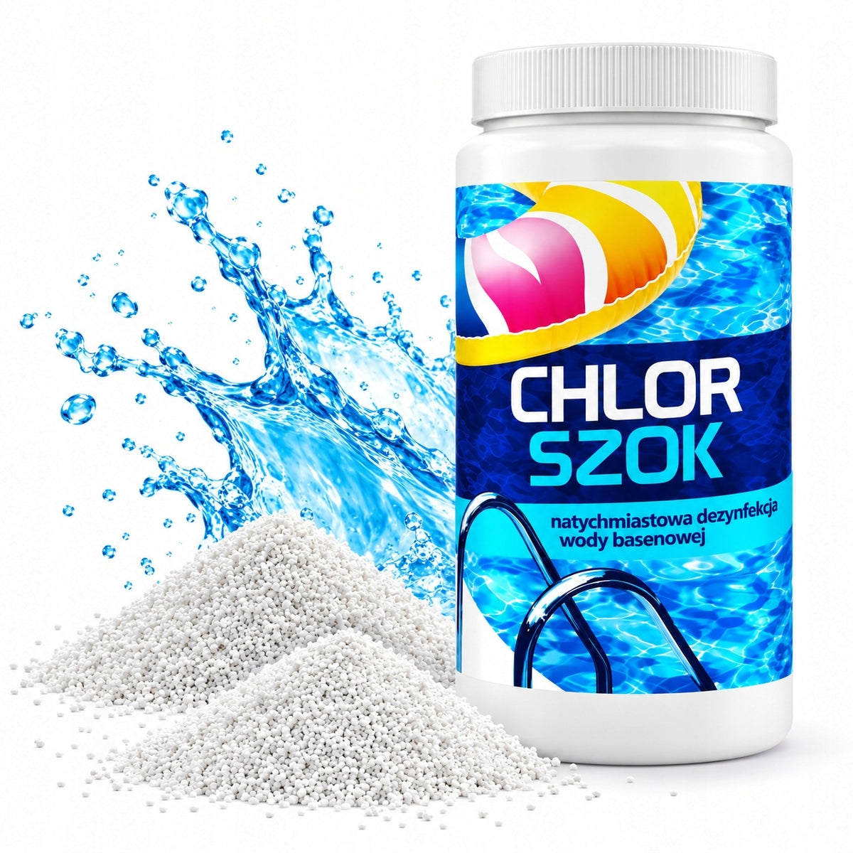 CHLORINE 1KG GRANULES FOR SWIMMING POOL QUICK DISINFECTION OF BACTERIA AND FUNGI WATER