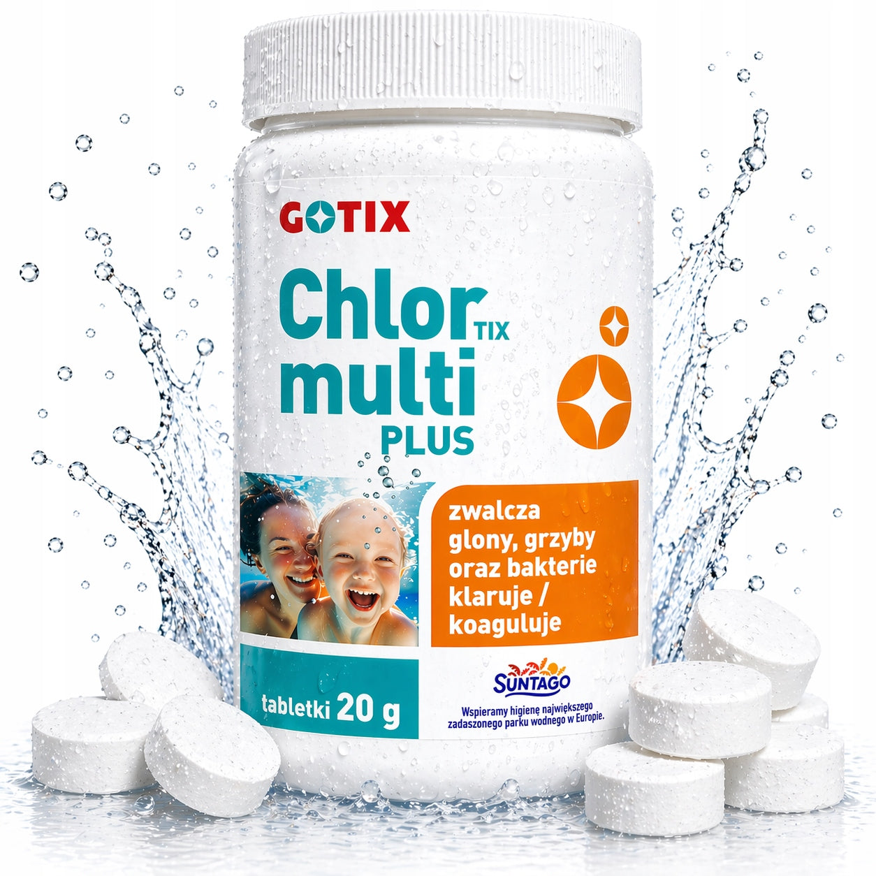 CHLORINE FOR POOL JACUZZI Multifunction tablets1kg 20g SPA POOL CHEMISTRY