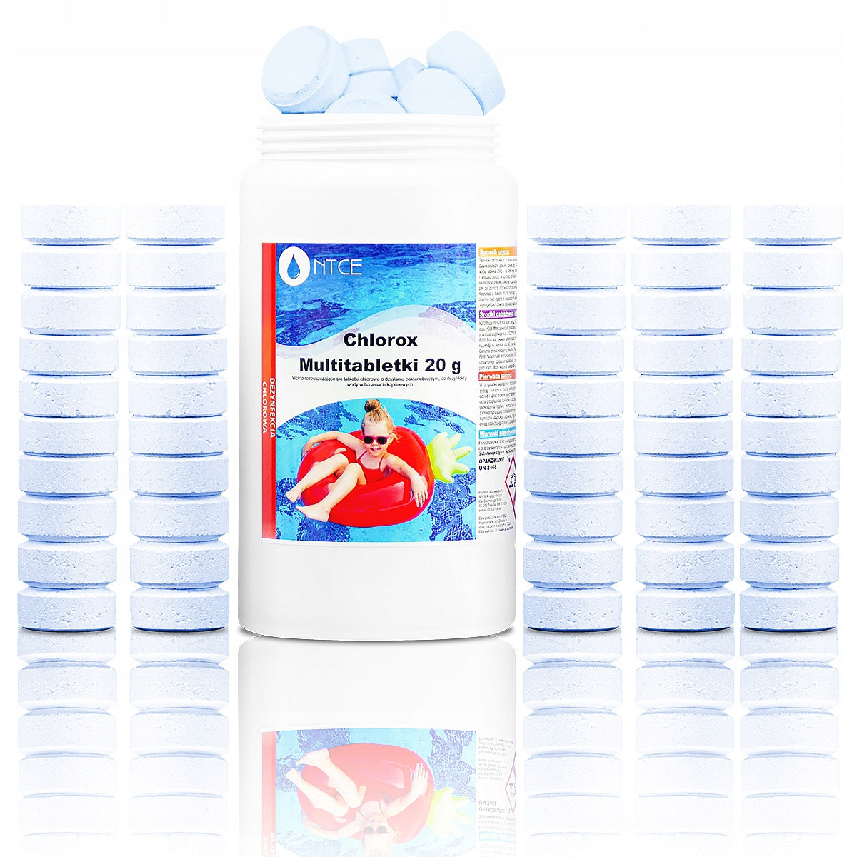 CHLORINE FOR POOL TABLETS All in ONE MULTI for ALGAE CLEARS x 50t