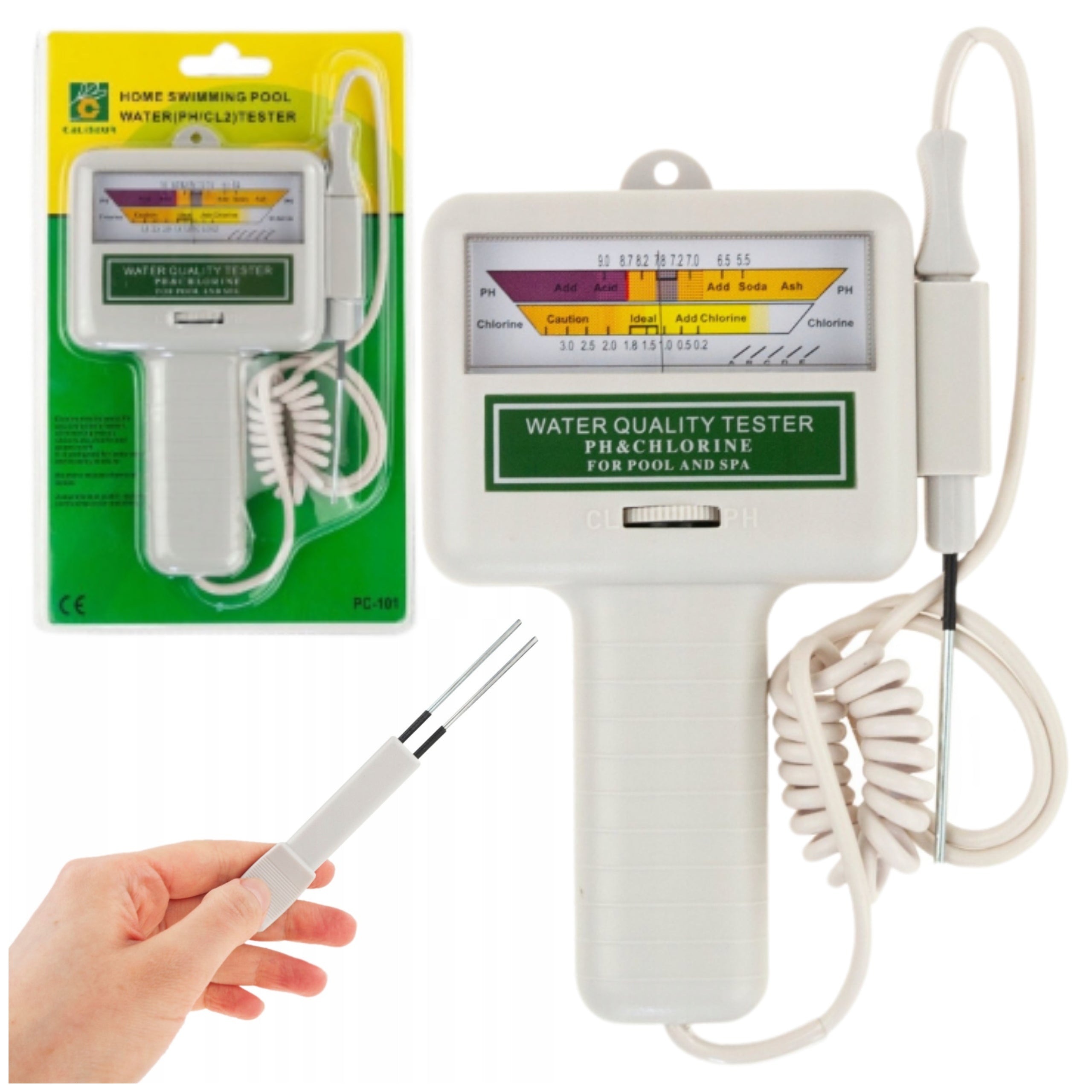CHLORINE METER AND WATER pH FOR POOL TEST TESTER CALIBRATION STRIPS FREEBIE