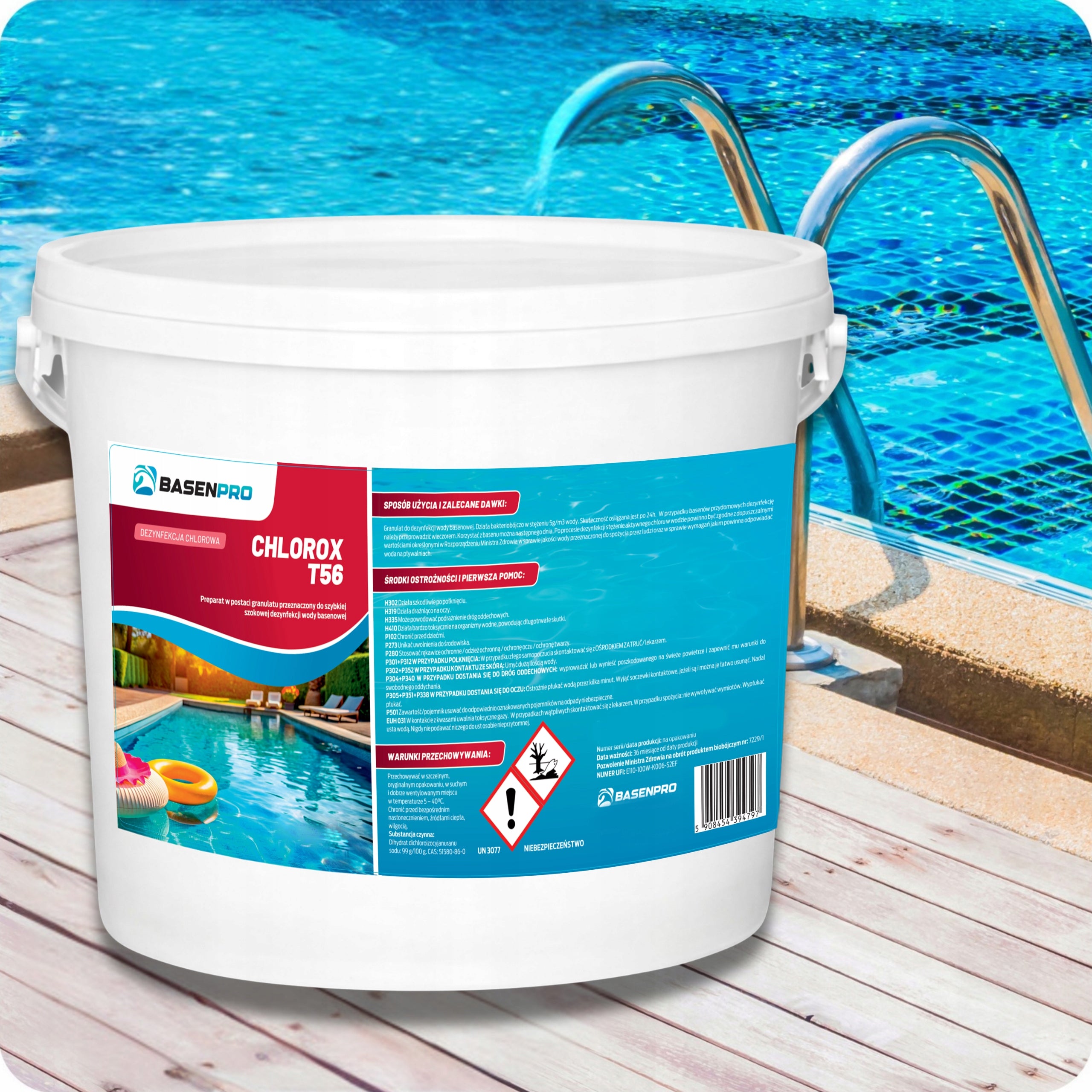 CHLORINE POOL SHOCK GRANULES POOL CHEMISTRY POOL DISPENSION 5KG Weight 5 kg