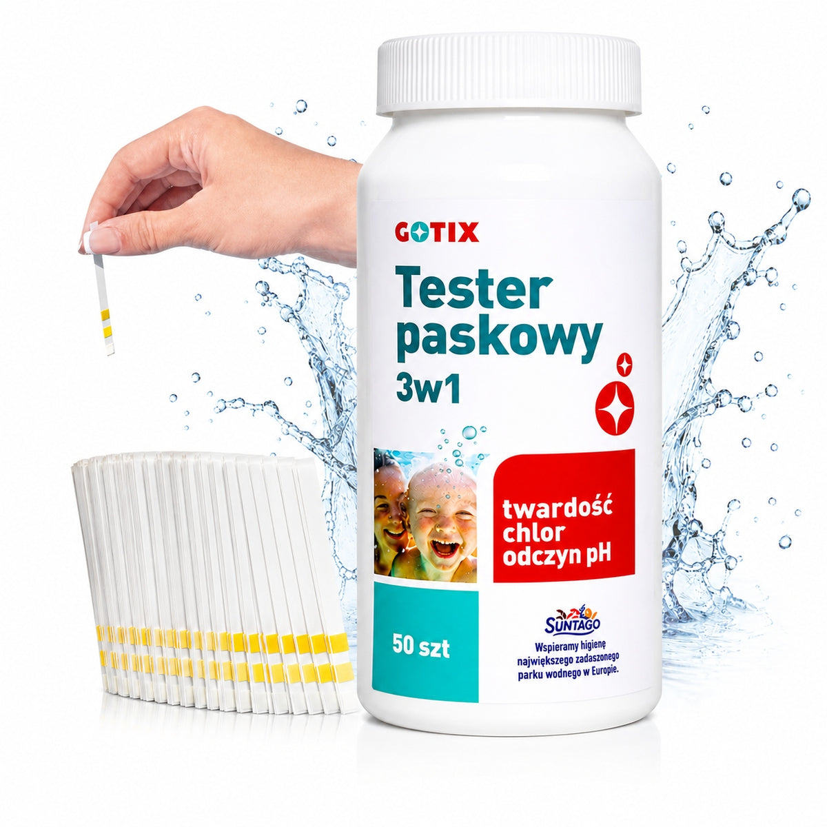 CHLORINE POOL TESTER AND PH STRIP WATER HARDNESS AND QUALITY TEST
