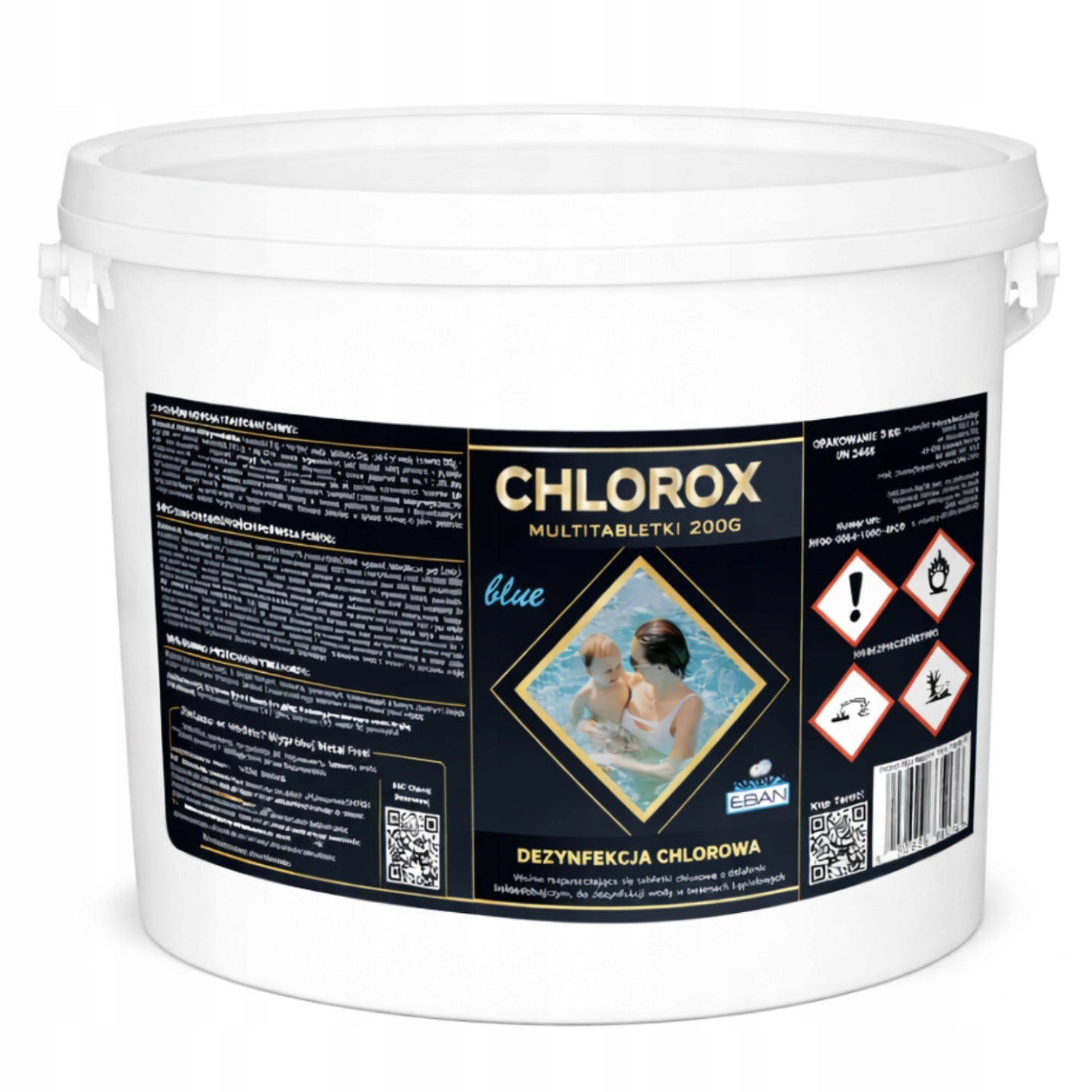CHLOROX MULTITABLETS 200G BLUE 5KG CHLORINE TABLETS FOR SWIMMING POOL CHEMISTRY POOL Product form tablets