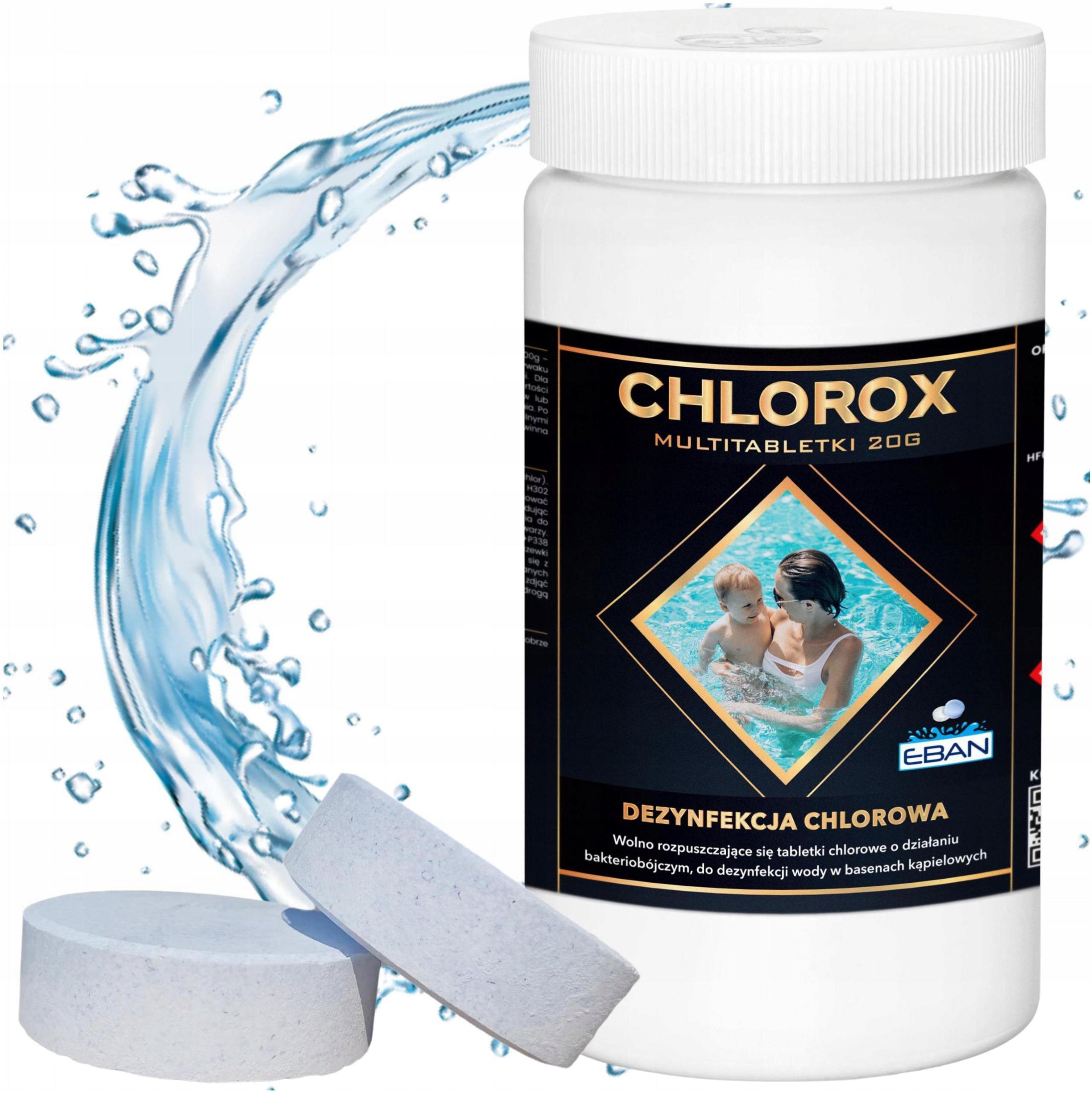 CHLOROX MULTITABLETS 20G 1KG CHLORINE TABLETS FOR SWIMMING POOL SPA CHEMISTRY