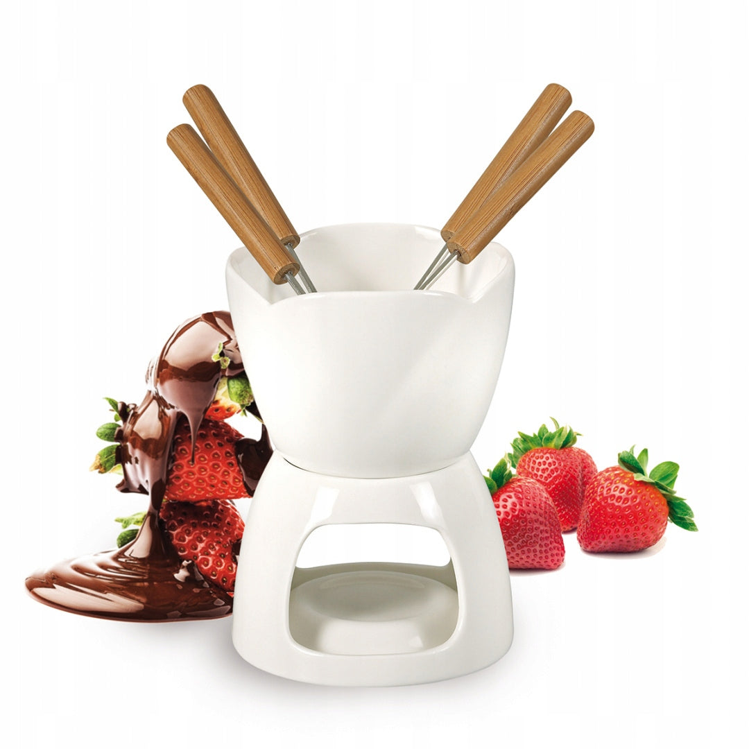 CHOCOLATE FONDUE SET + FORKS BANQUET BIANCA Manufacturer code 4903224411927