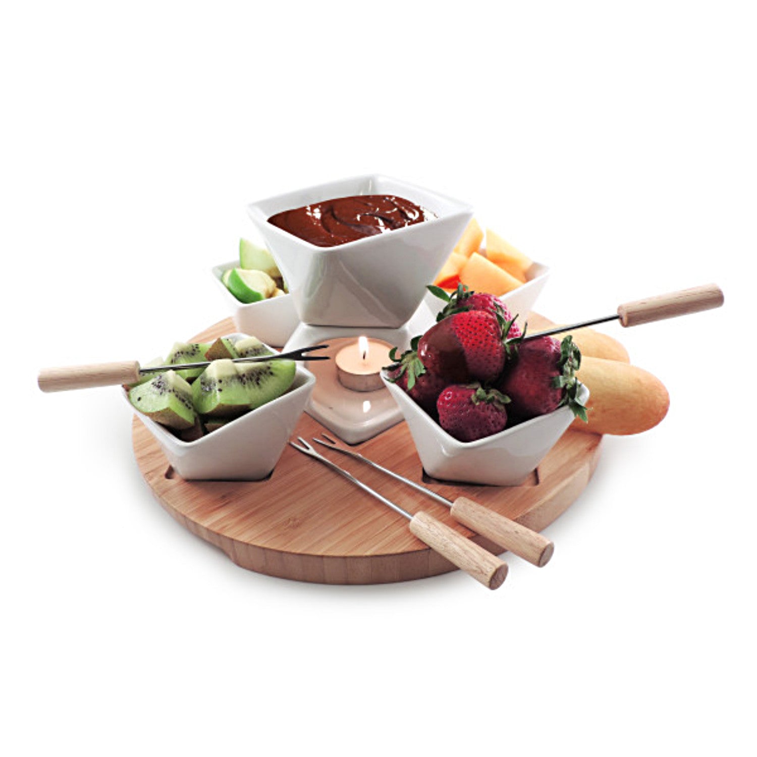 CHOCOLATE Fondue SET for 4 people RUBIK white SWISSMAR Manufacturer code SW-F66329