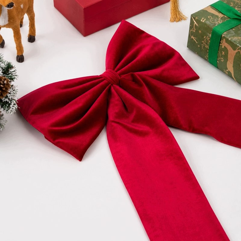 CHRISTMAS BOW FOR CHRISTMAS TREE, WALL, DOOR - RED - 38x75 CM Brand Ecarla