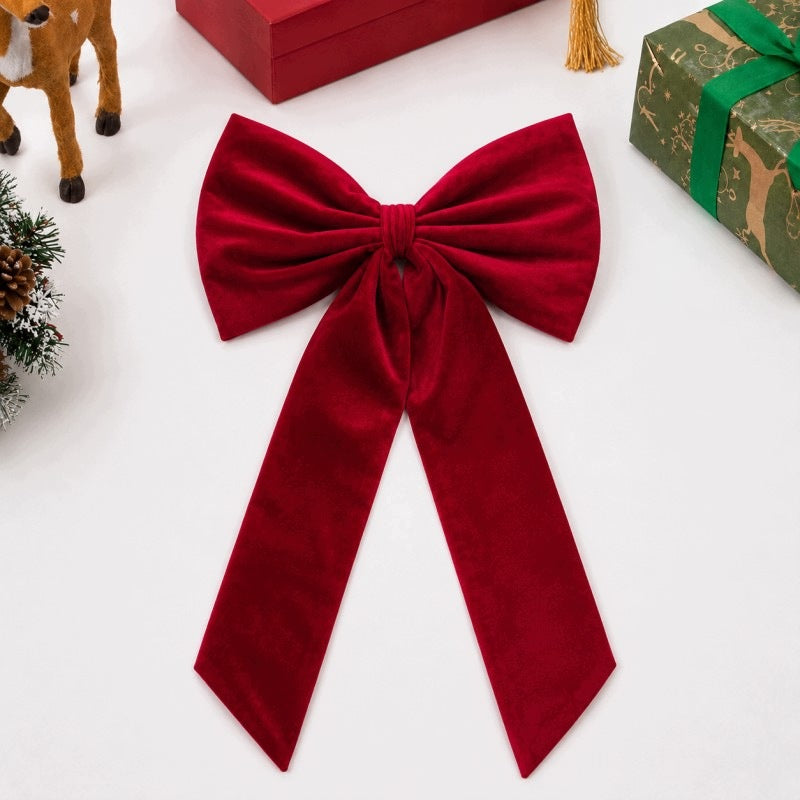 CHRISTMAS BOW FOR CHRISTMAS TREE, WALL, DOOR - RED - 38x75 CM Packaging status original