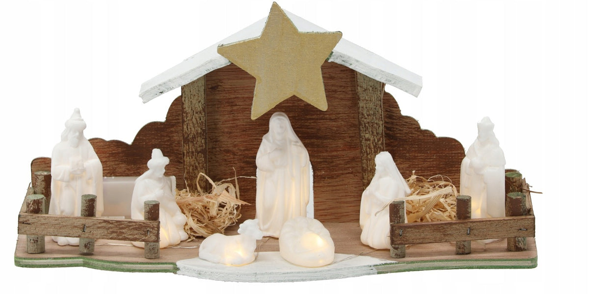CHRISTMAS CRIB LED 33CM X 10,5CM X 16,5CM LARGE Brand Chomik