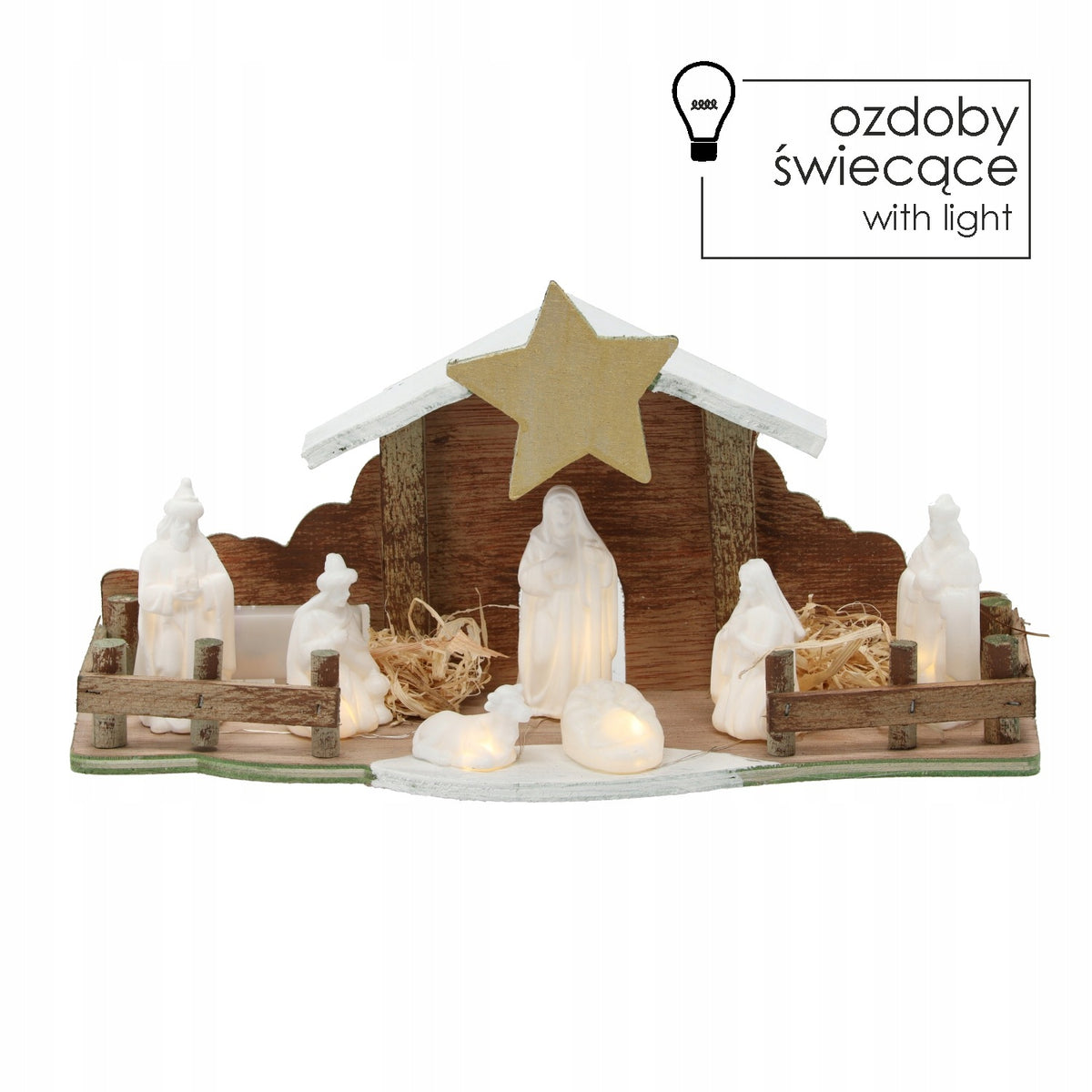 CHRISTMAS CRIB LED 33CM X 10,5CM X 16,5CM LARGE