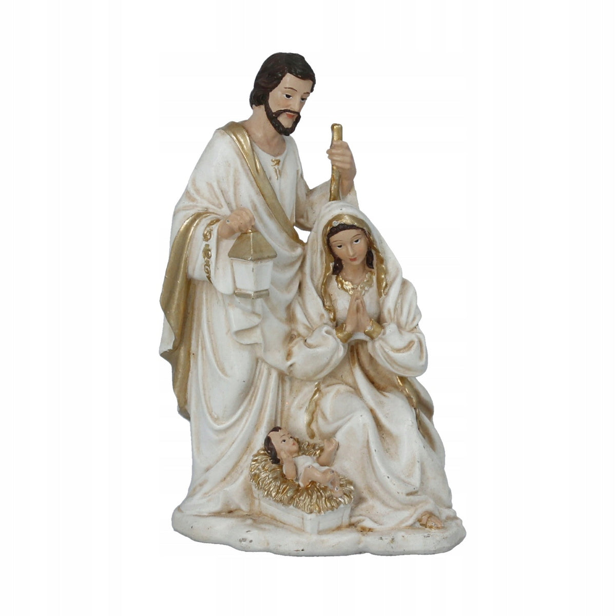 CHRISTMAS FIGURINE HOLY FAMILY GOLD PLATED 8,5CM X 6CM X 13,5CM