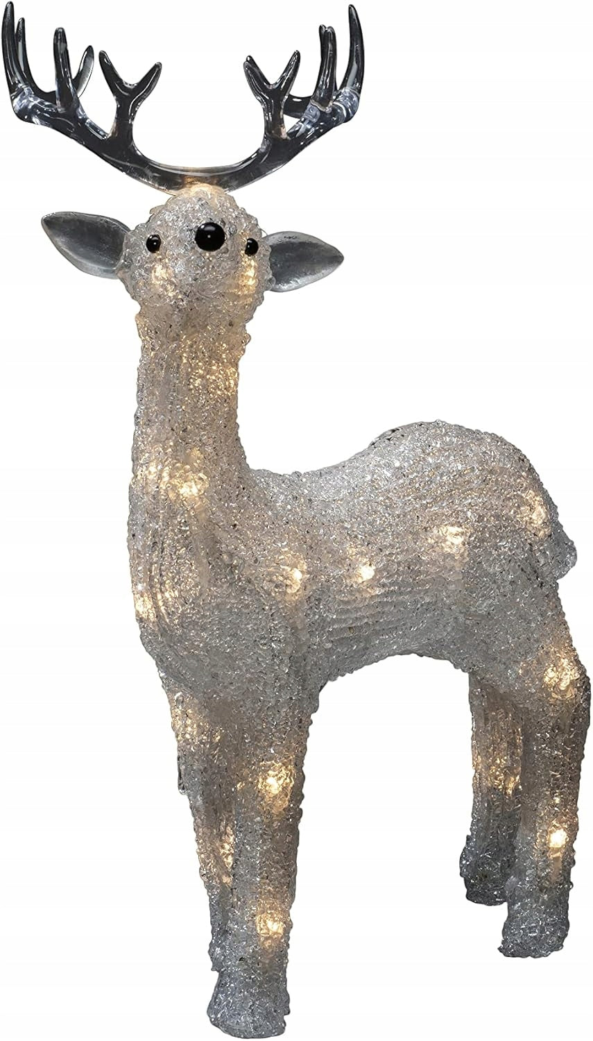 CHRISTMAS FIGURINE LED REINDEER OUTDOOR IP44 LIGHTS BATTERY OPERATED TIMER 6H