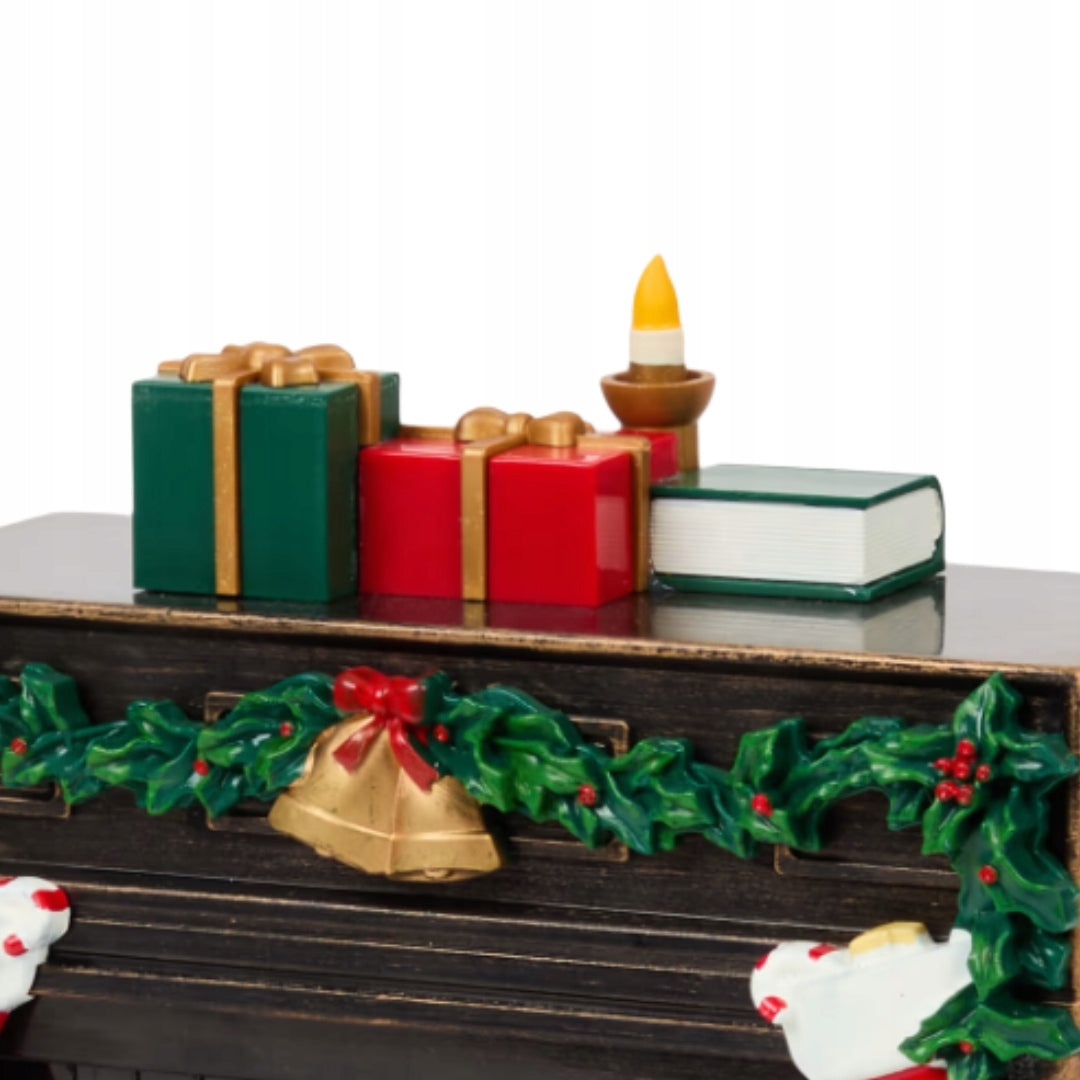 CHRISTMAS FIREPLACE FOR CHRISTMAS DECORATION GLOWING GLITTER ORNAMENT Brand no brand