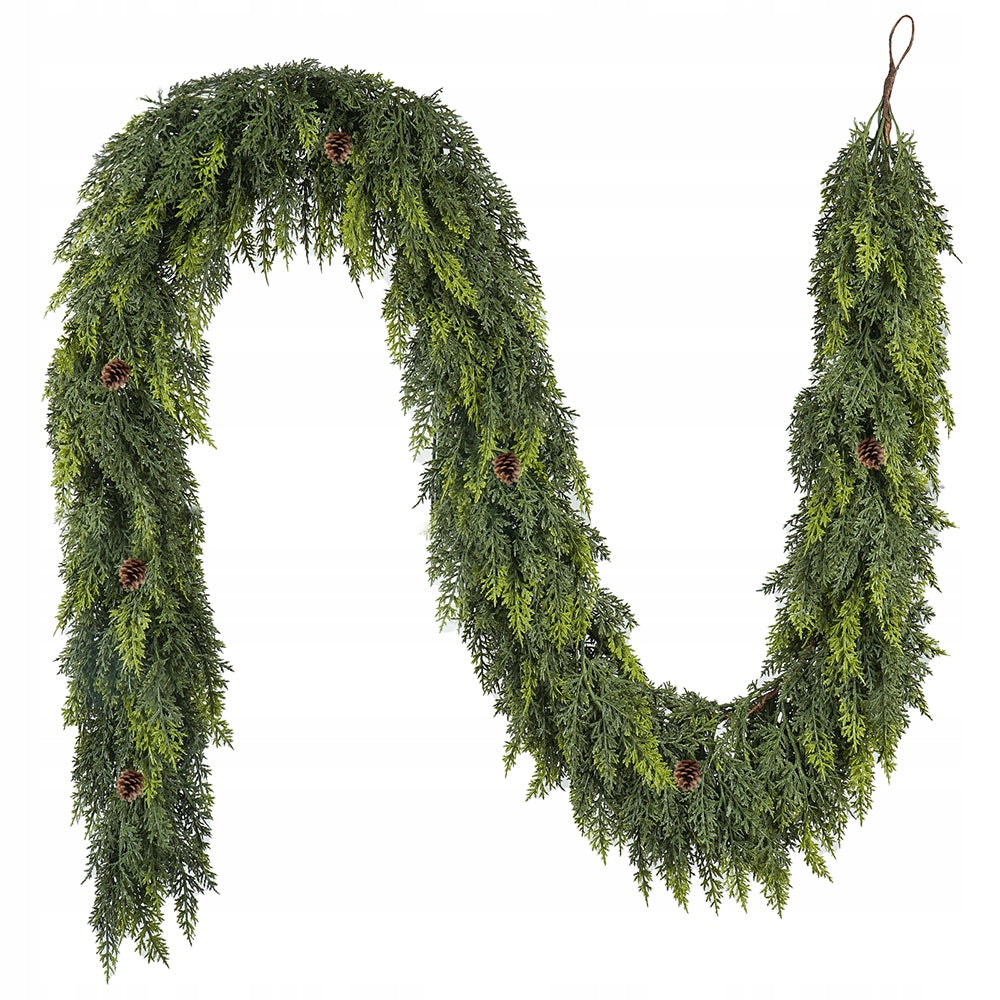 CHRISTMAS GARLAND 180CM ARTIFICIAL CHRISTMAS TREE CEDAR DOOR DECORATION