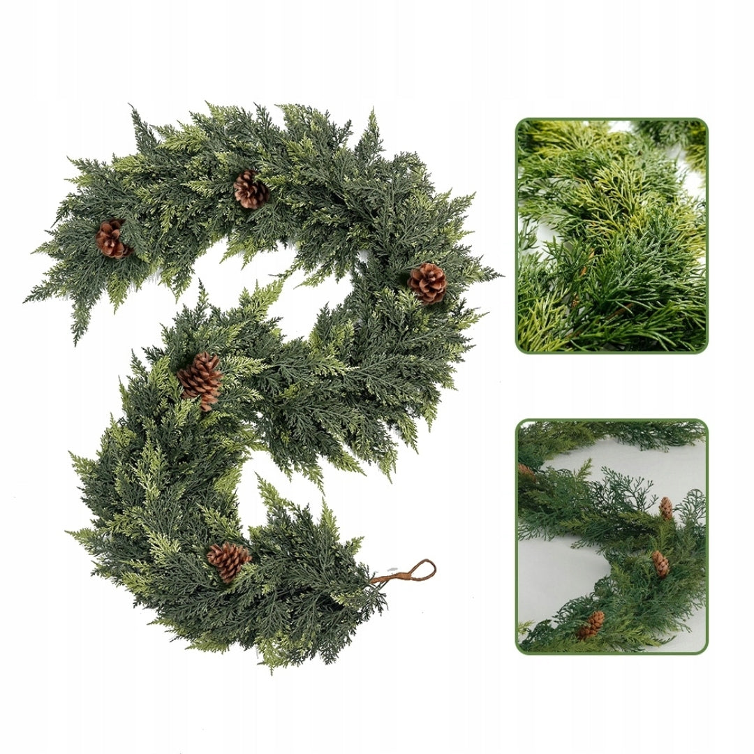 CHRISTMAS GARLAND ARTIFICIAL 180CM GREEN DECORATIVE FOR DOOR AND FIREPLACE Packaging status original