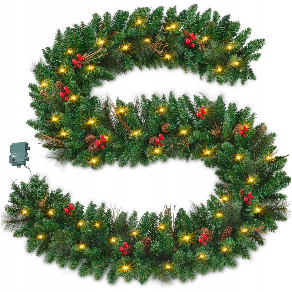 CHRISTMAS GARLAND ARTIFICIAL CHRISTMAS TREE 100 LED CHAIN GREEN DENSE 300 CM