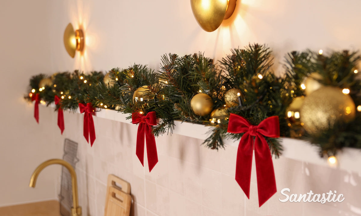 CHRISTMAS GARLAND CHRISTMAS TREE DENSE for stairs balcony ARTIFICIAL TWIGS 300cm Packaging status original