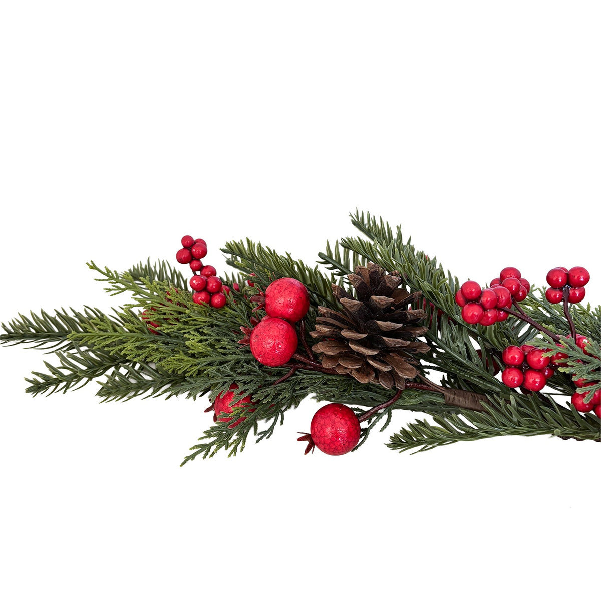 CHRISTMAS GARLAND CHRISTMAS TREE FOR WINDOW RAILING BALCONY FIR 180cm PE Manufacturer code 30005 girlanda świąteczna żurawina jodła