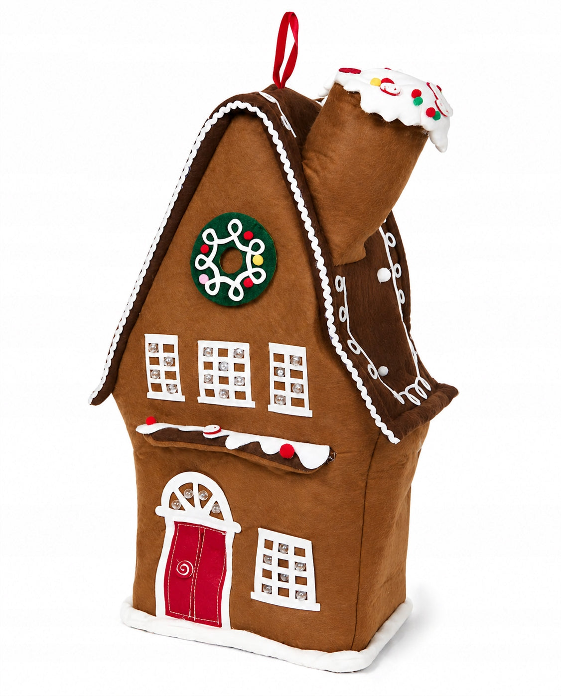 CHRISTMAS HOUSE ILLUMINATED 60 CM LARGE BROWN LED DECORATION