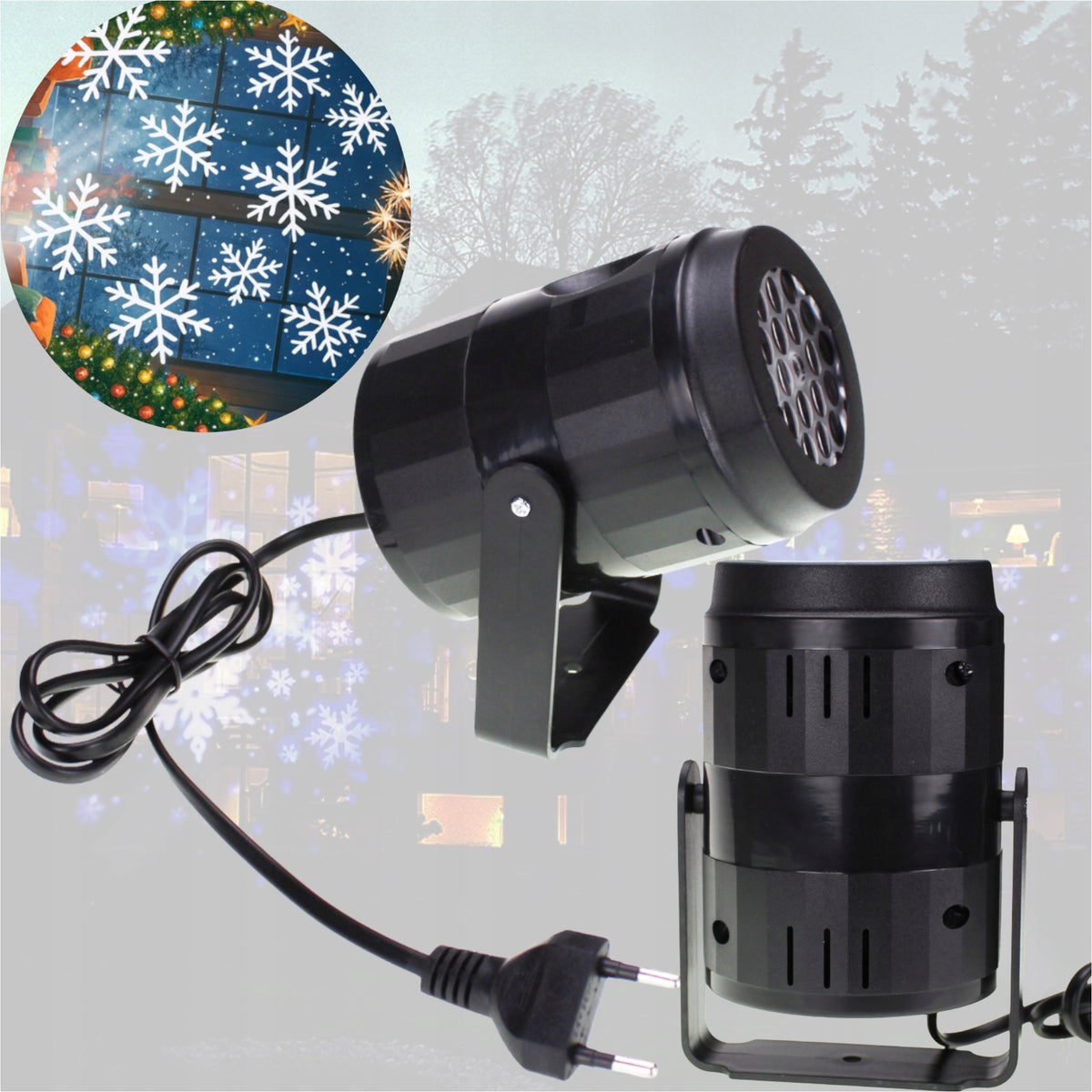 CHRISTMAS LASER PROJECTOR FOR HOME AND HOME 2in1 PROJECTOR "SNOWFLAKE" IP65