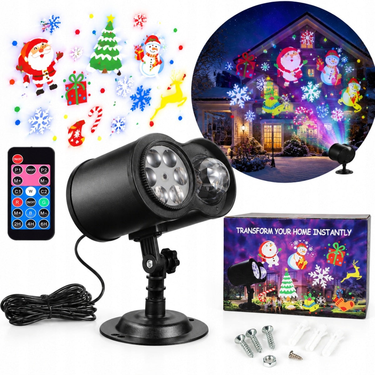 CHRISTMAS LASER PROJECTOR FOR HOME PROJECTOR IP44 Pattern Water Pattern 2 in 1