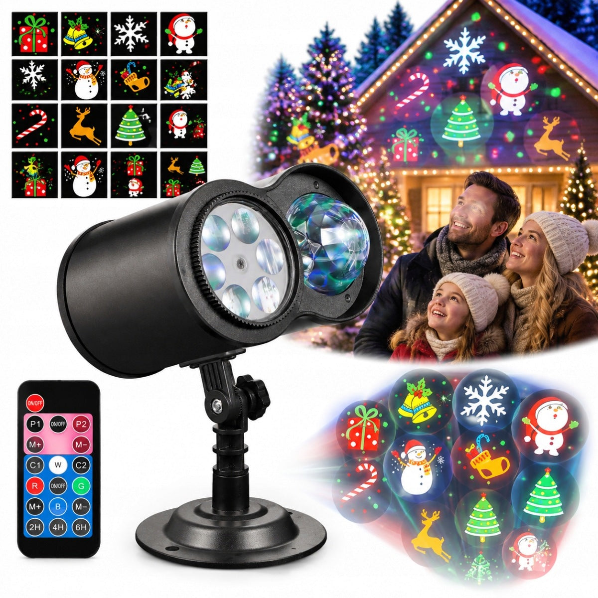 CHRISTMAS LASER PROJECTOR WATERPROOF 14 CARDS PROJECTOR FOR HOME PILOT