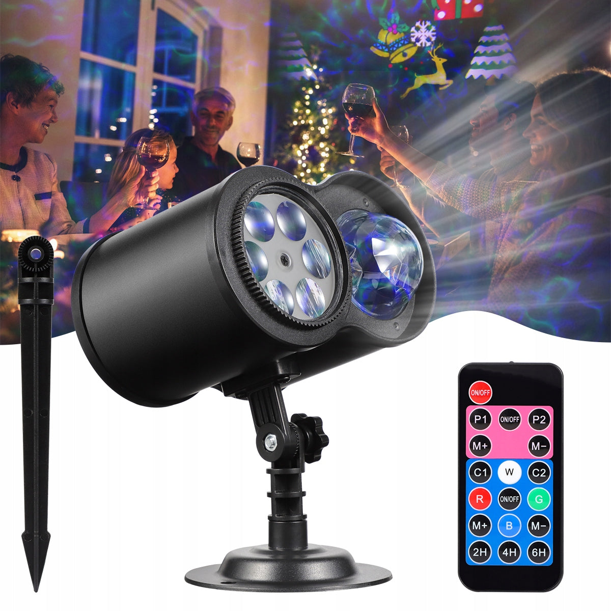 CHRISTMAS LED LASER PROJECTOR 14 THEMES 6W PROJECTOR FOR HOME WATERPROOF Manufacturer code 4005515710228