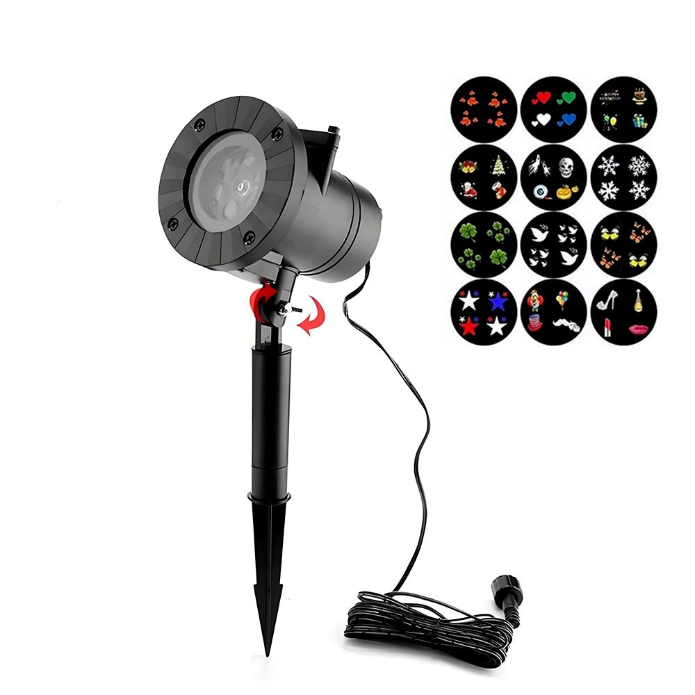 CHRISTMAS LED PROJECTOR 12 DESIGNS SNOW LASER SPOTLIGHT FOR HOME PROJECTOR