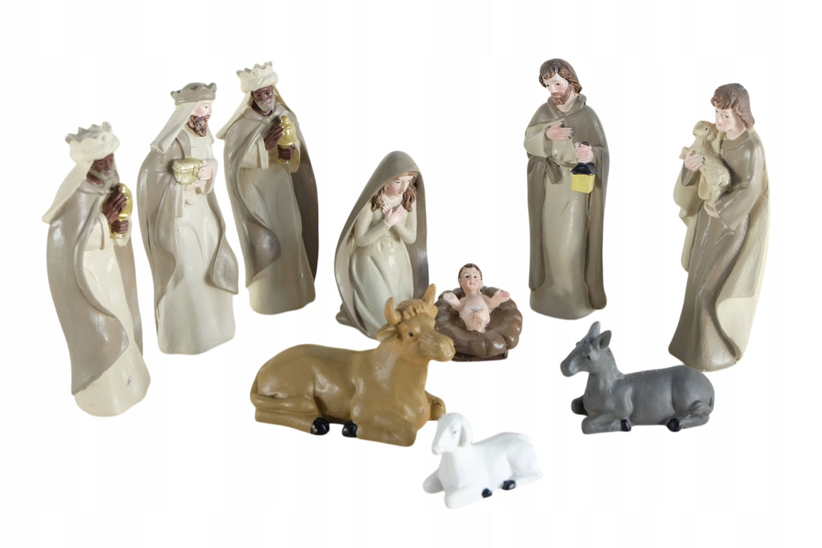 CHRISTMAS NATIVITY SCENE FIGURINES SET STABLE DECORATION