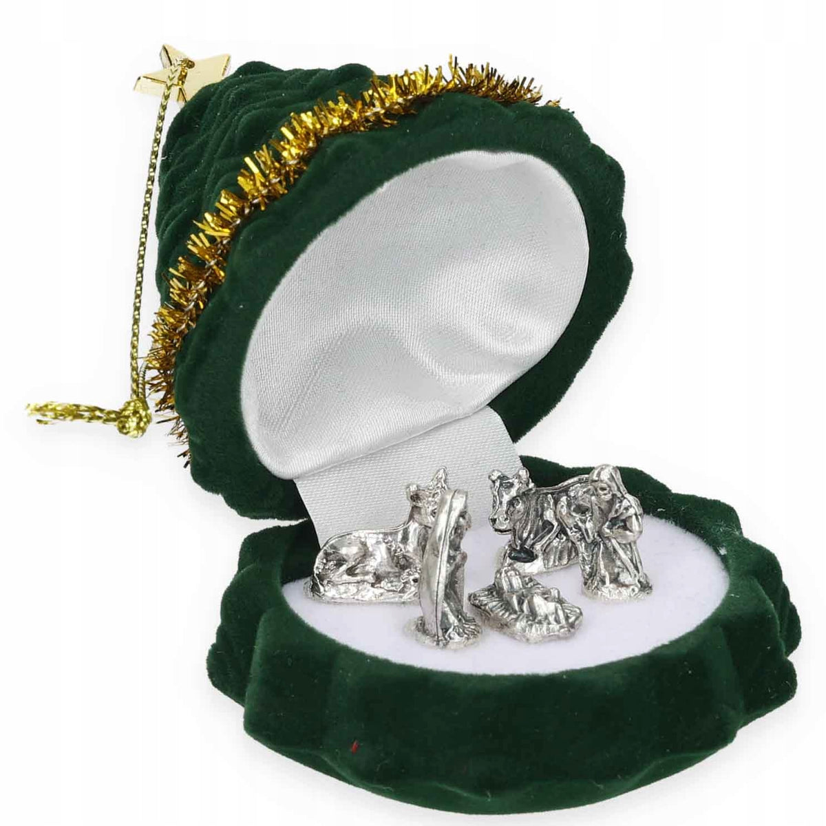 CHRISTMAS NATIVITY SCENE IN A CHRISTMAS TREE BOX - mini Christmas nativity scene Brand no brand