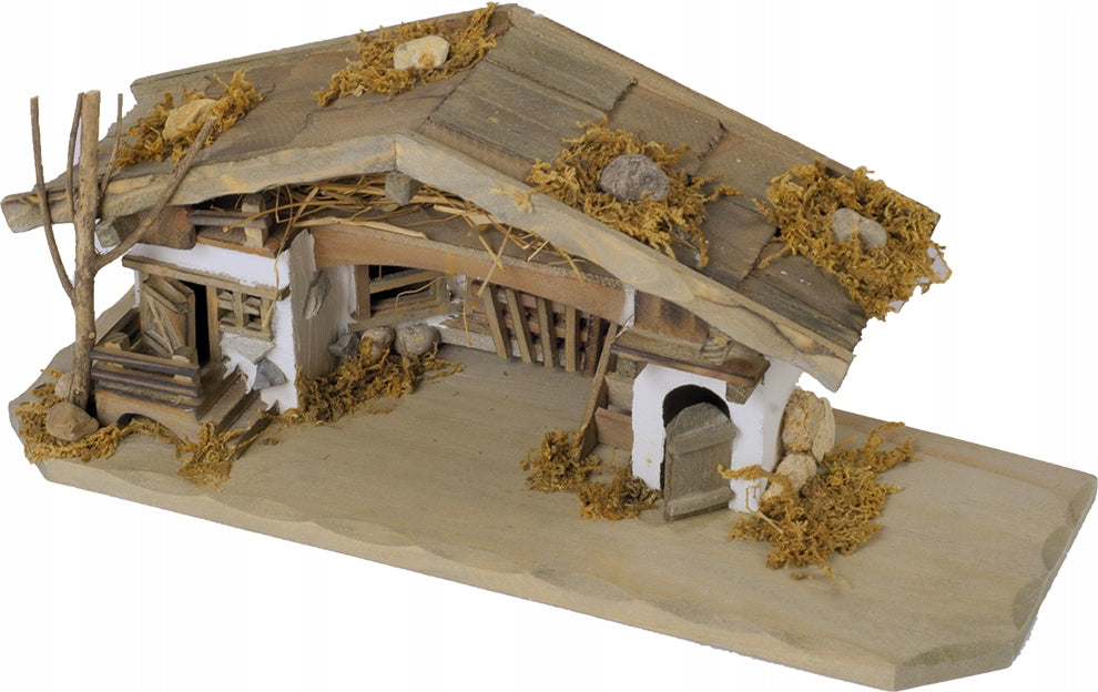 CHRISTMAS NATIVITY SCENE STABLE DECORATION 33x12x14CM FOR FIGURES 3-6 CM Brand Dekoprojekt