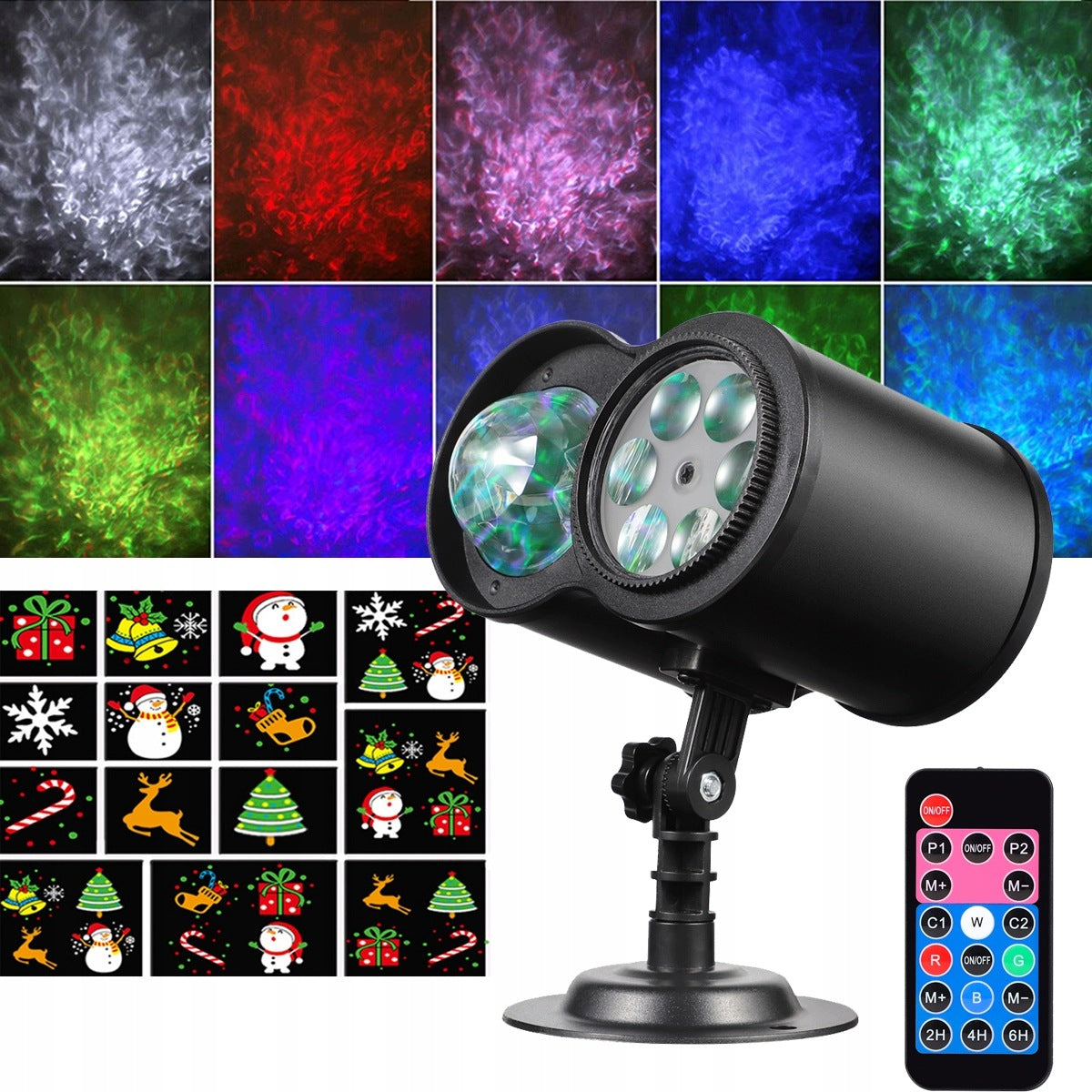 CHRISTMAS PROJECTOR HD OUTDOOR Laser Projector for Home 24 PATTERNS + REMOTE CONTROL
