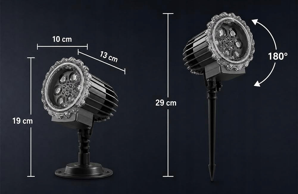 CHRISTMAS PROJECTOR LED SNOWFLAKES HD 3D 70 M2 GARDEN FACADE Packaging status original
