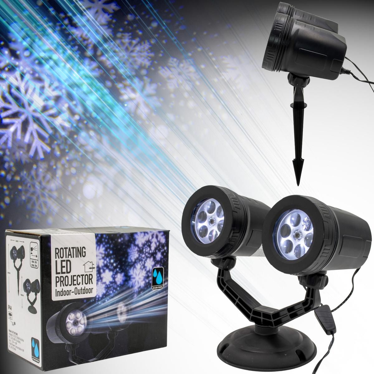 CHRISTMAS PROJECTOR PORTABLE DUAL PROJECTOR LED outdoor SNOWFLAKES