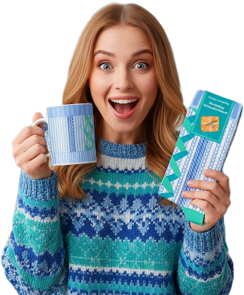 CHRISTMAS SOCKS + MUG SET GIFT FOR CHRISTMAS