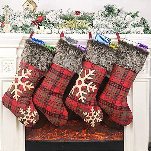 CHRISTMAS SOCKS SET OF 4 PCS DECORATION FOR FIREPLACE GIFT Brand no brand