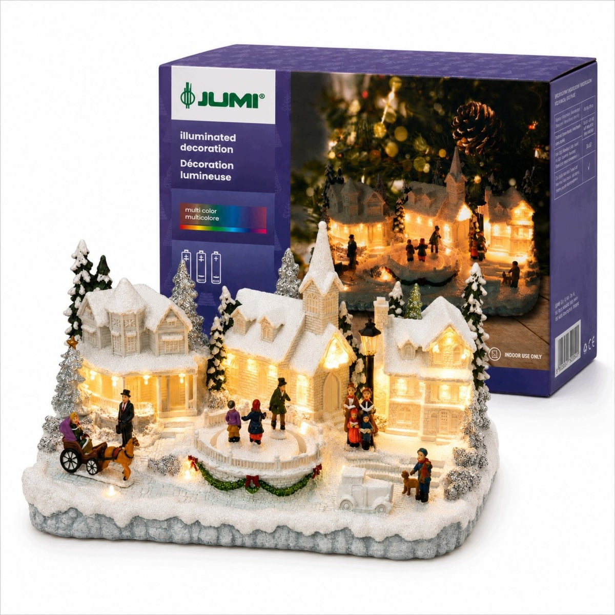 CHRISTMAS Scene City GLOWING Decoration for CHRISTMAS Town 28 LED