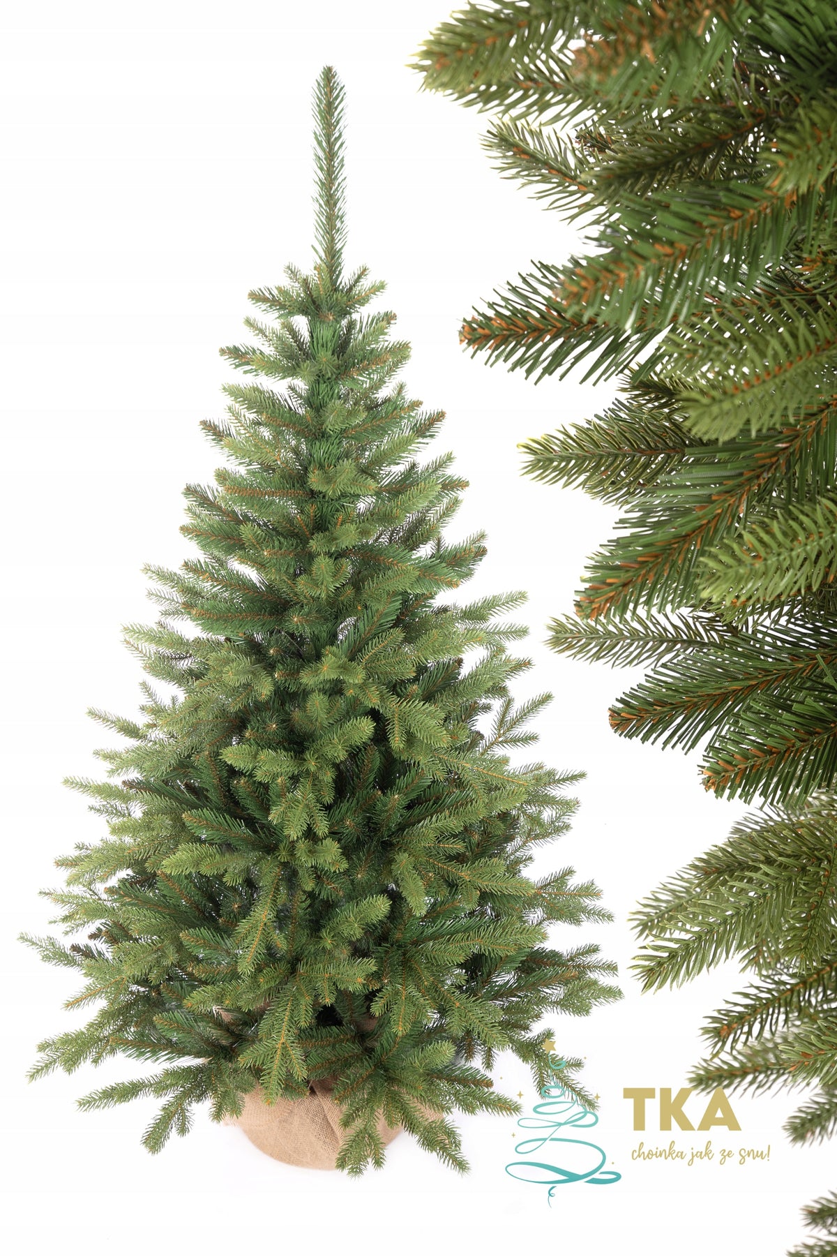 CHRISTMAS TREE 120CM PE RUBBER IN POT SUPER DENSE NATURAL LOOK