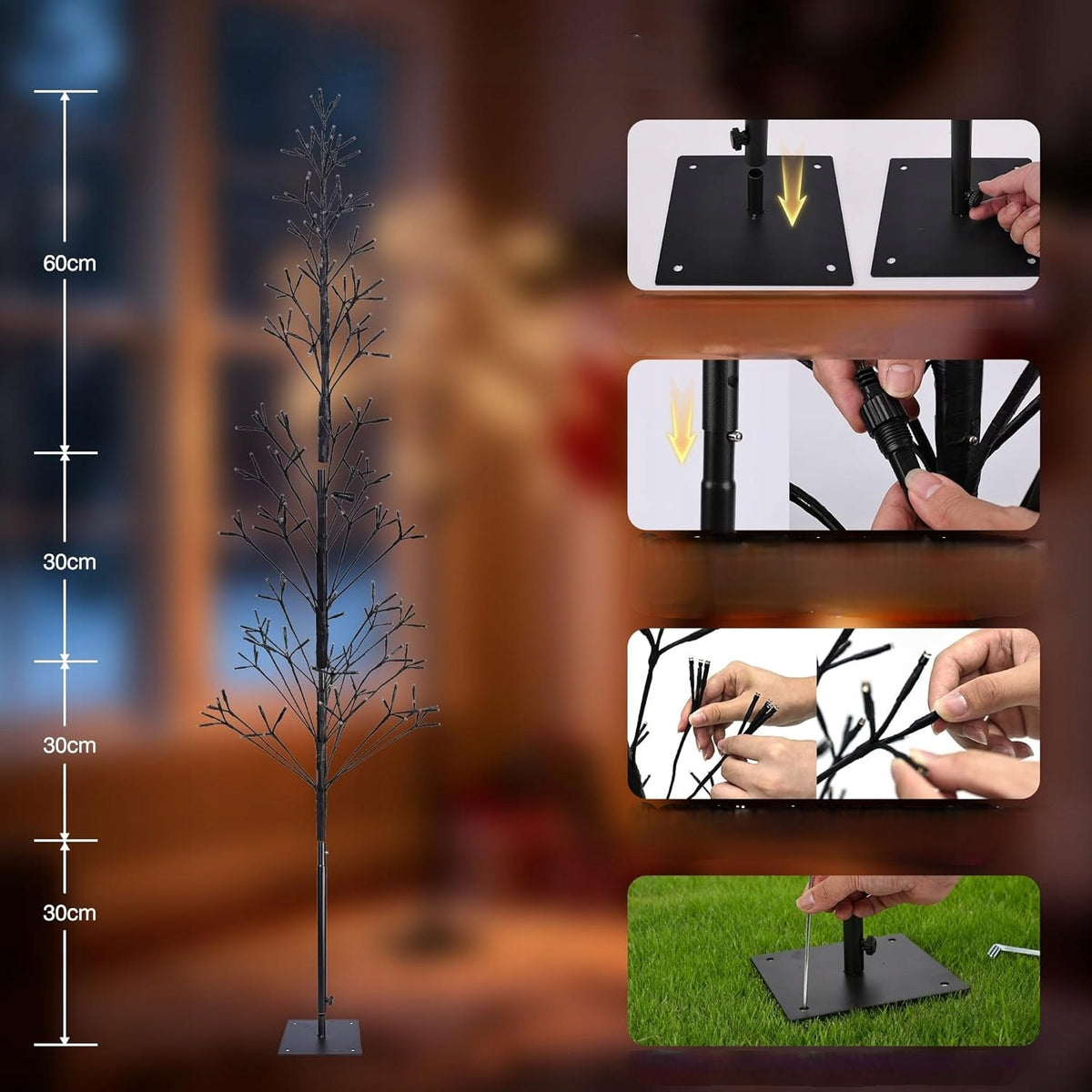 CHRISTMAS TREE 261 LED with TIMER 150cm warm white decoration Brand no brand