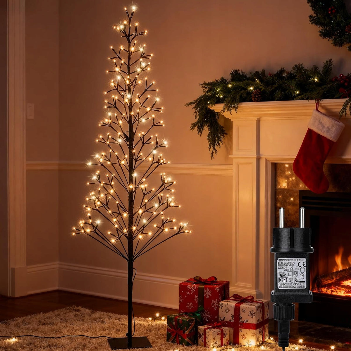 CHRISTMAS TREE 261 LED with TIMER 150cm warm white decoration