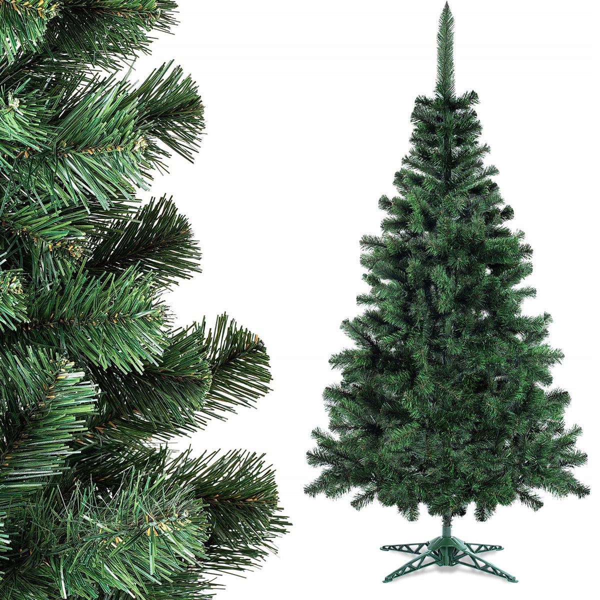 CHRISTMAS TREE ARTIFICIAL AS LIVE 220 cm PINE SPRUCE FIR THICK PREMIUM + STAND