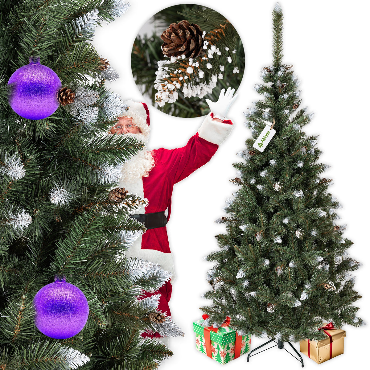 CHRISTMAS TREE ARTIFICIAL AS LIVE DIAMOND PINE 220 CM SNOW-COVERED ABIANA