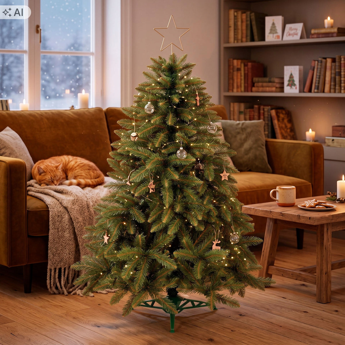 CHRISTMAS TREE ARTIFICIAL CAUCASIAN SPRUCE 120 cm natural as living PREMIUM + FREEBIE Packaging status original