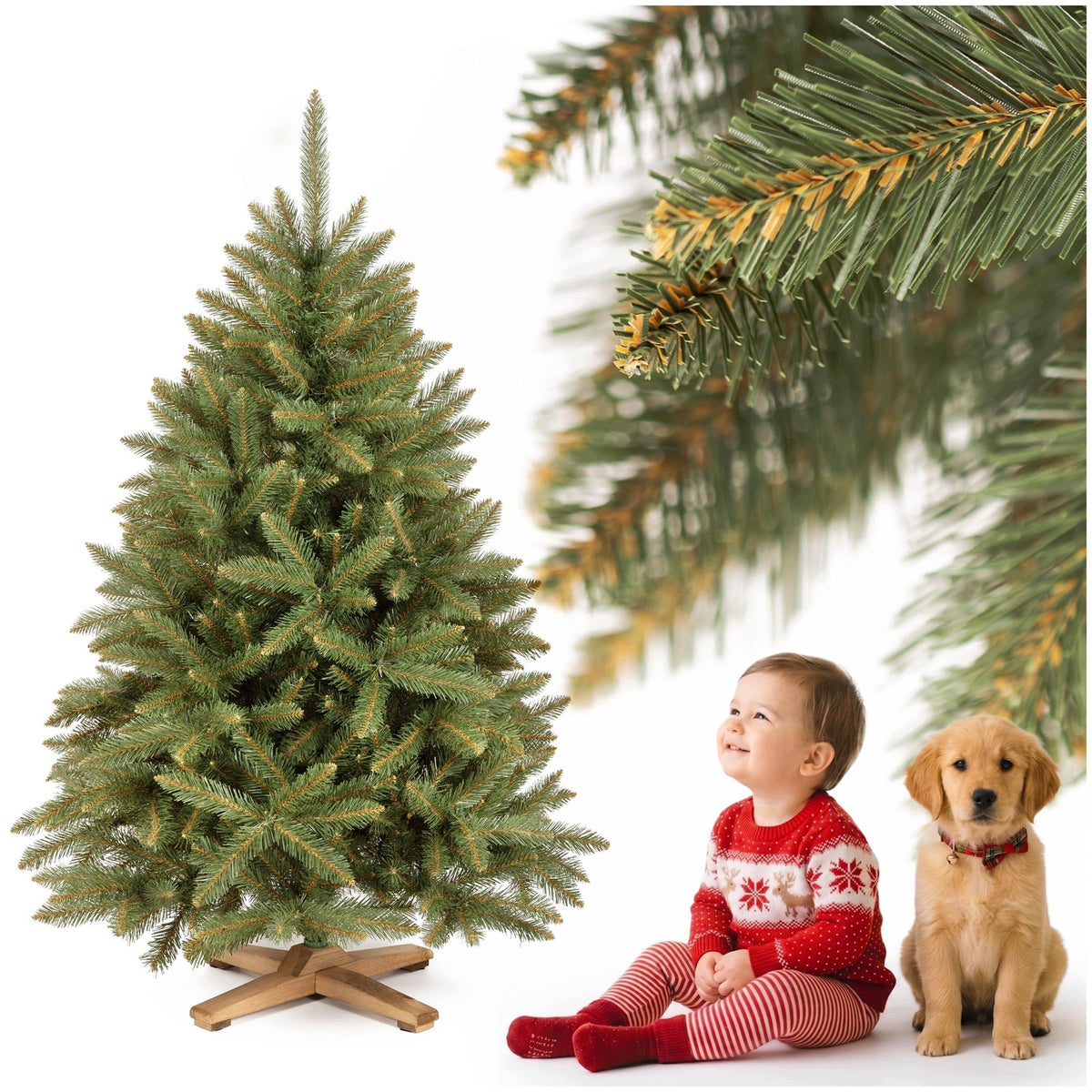 CHRISTMAS TREE ARTIFICIAL CAUCASIAN SPRUCE ROYAL TREES PREMIUM 120 cm DENSE BEAUTY