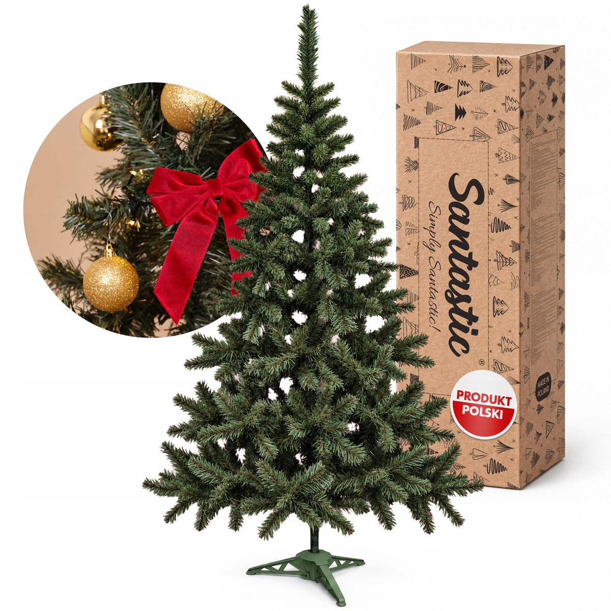 CHRISTMAS TREE ARTIFICIAL FIR 220CM LIKE A LIVING Christmas tree Dense STAND